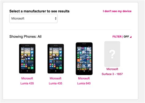 T-Mobile Surface Price and Availability